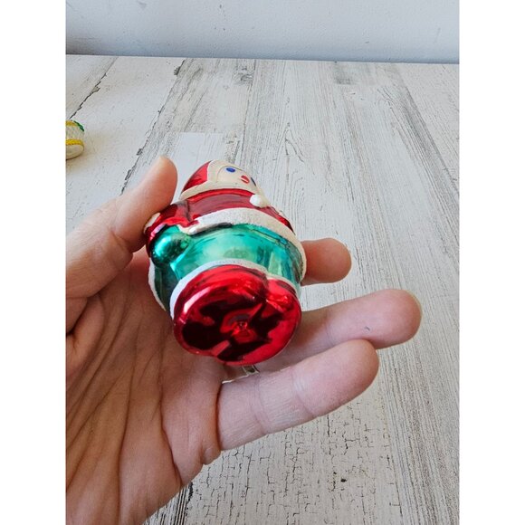 antique Eskimo Santa glass ornament West Germany Xmas tree set - Picture 12 of 12